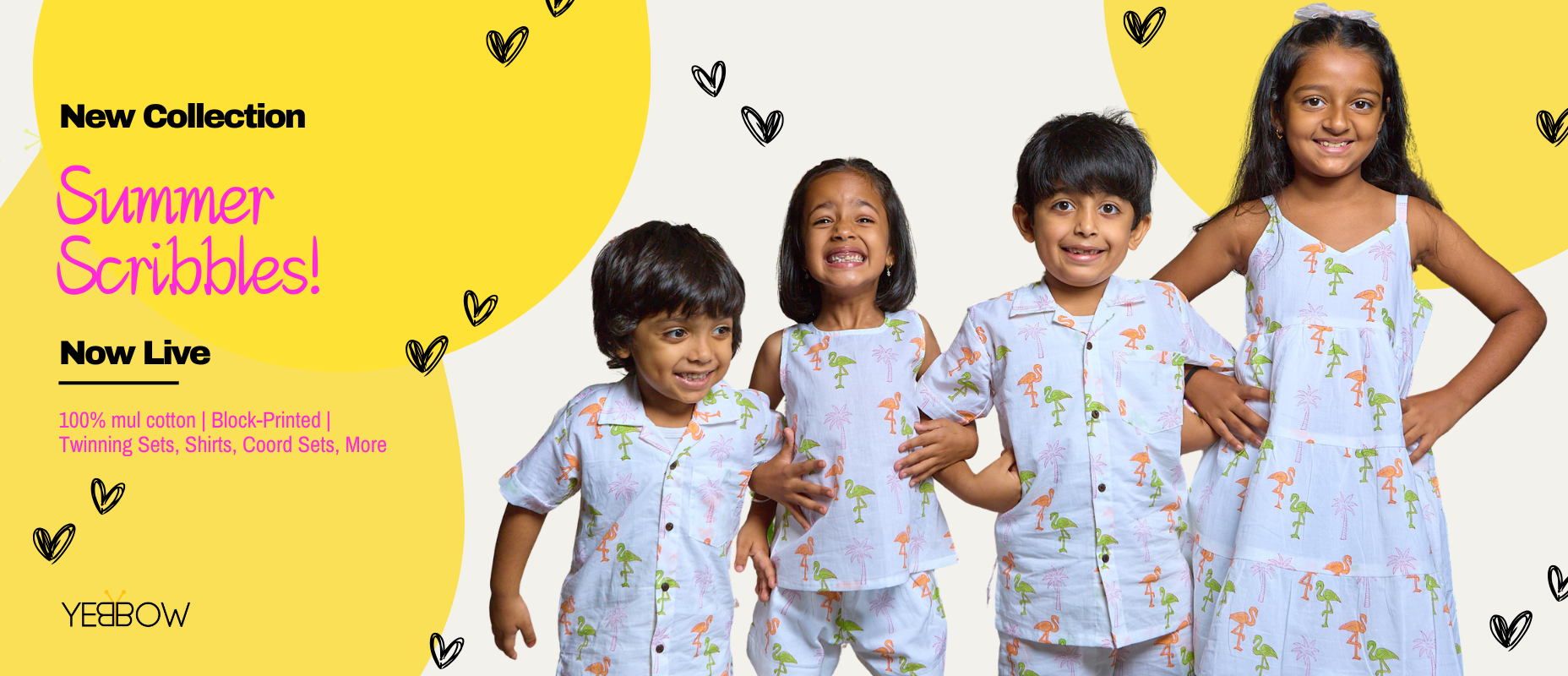 Yebbow Summer Scribbles collection campaign